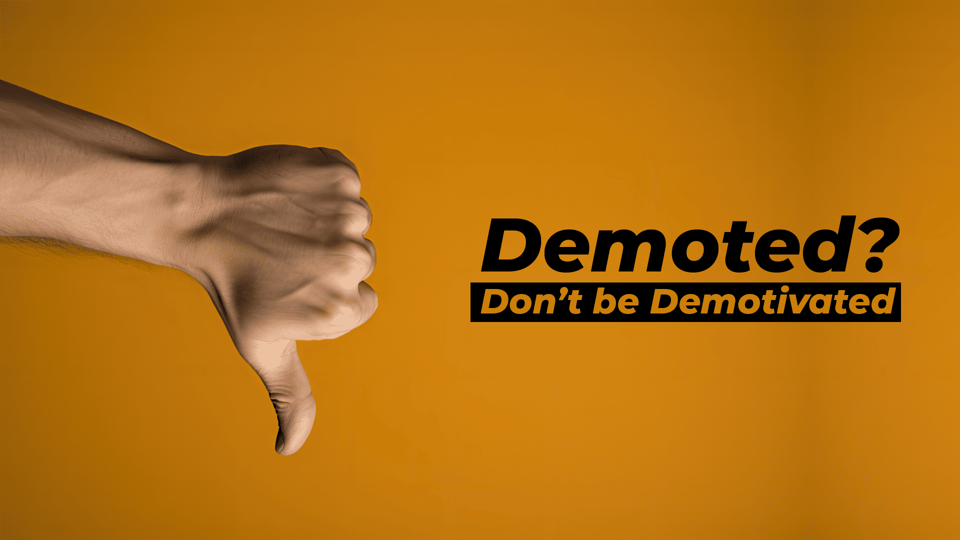 How to Handle a Demotion at Work