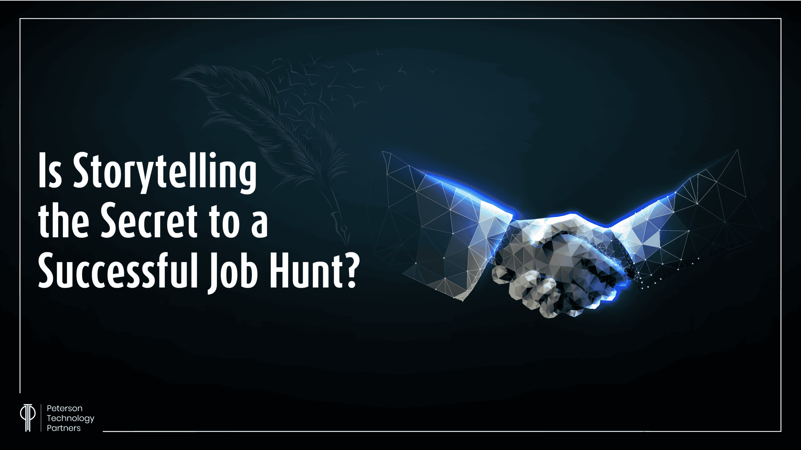 A person telling a story, symbolizing the secret to a successful job hunt.