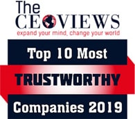 The CEO Views - Top 10 Most Trustworthy Companies 2019 Award to PTechPartners