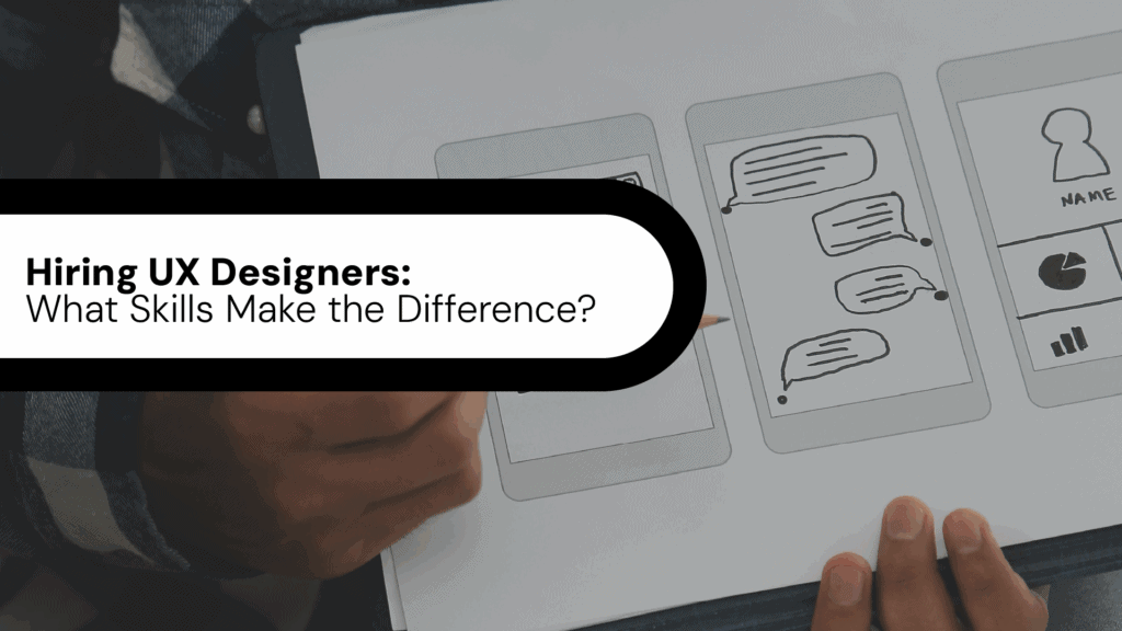 UX designers brainstorming with wireframes