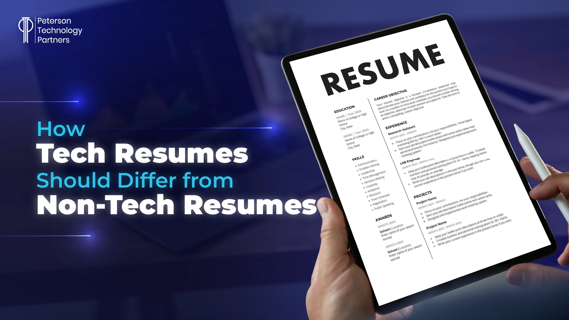 How Tech Resumes Should Differ from Non-Tech Resumes